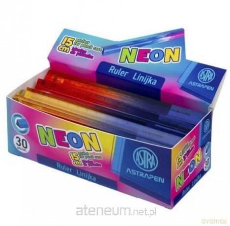 Linijka o trójkątnym przekroju Neon (30szt)