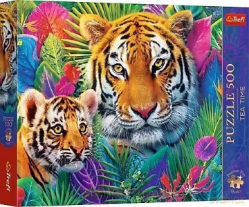 TREFL 500 el. Tea Time Tygrysy w dżungli [PUZZLE]