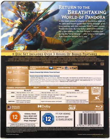 Avatar: Fire and Ash (Avatar: Ogień i popiół) (steelbook) [Blu-Ray 4K]+[Blu-Ray]