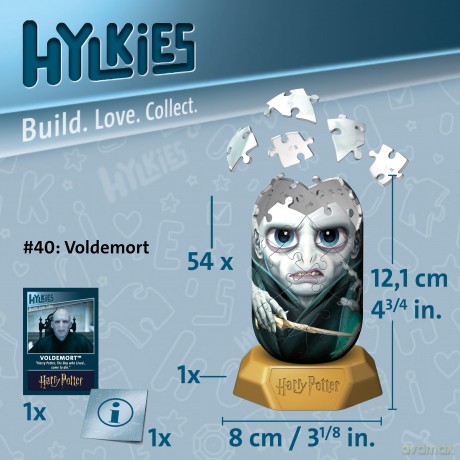 Harry Potter Hylkies 3D Jigsaw Puzzle #40 Voldemort 12 cm [PUZZLE]