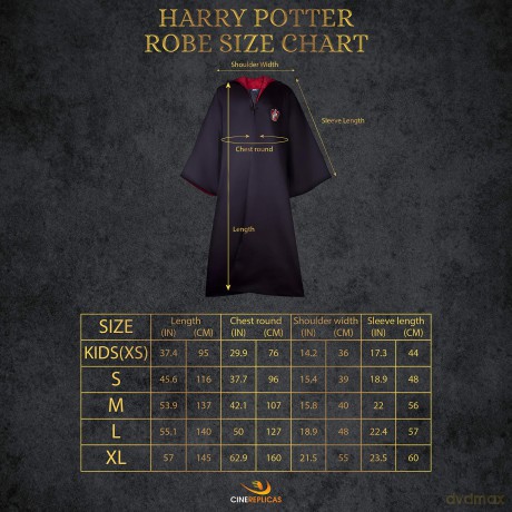 Harry Potter Wizard Robe Cloak Gryffindor Size L [FIGURKA]
