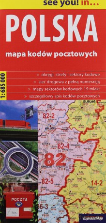 Polska. Mapa kodów pocztowych