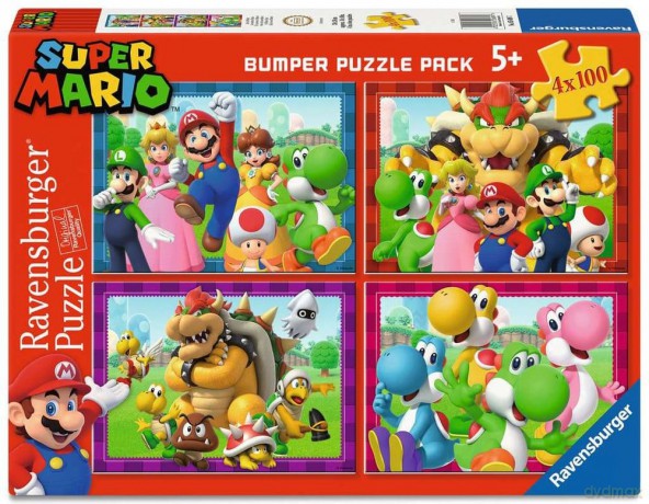 Super Mario Puzzle 4-Pack Time for Mario! (4x100 Pieces) [PUZZLE]