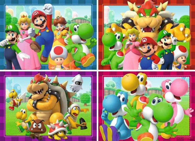 Super Mario Puzzle 4-Pack Time for Mario! (4x100 Pieces) [PUZZLE]
