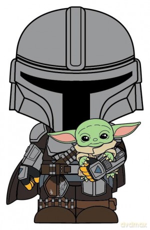 The Mandalorian 3D Foam Magnet The Mandalorian and Grogu