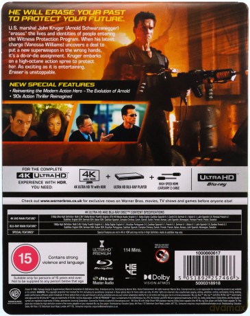 Eraser (Egzekutor) (steelbook) [Blu-Ray 4K]+[Blu-Ray]