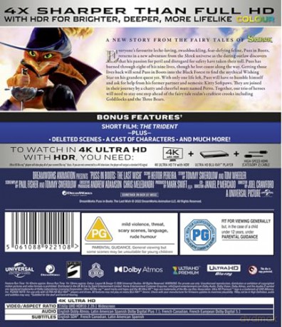 Puss In Boots - The Last Wish (Kot w butach: Ostatnie życzenie) [Blu-Ray 4K]