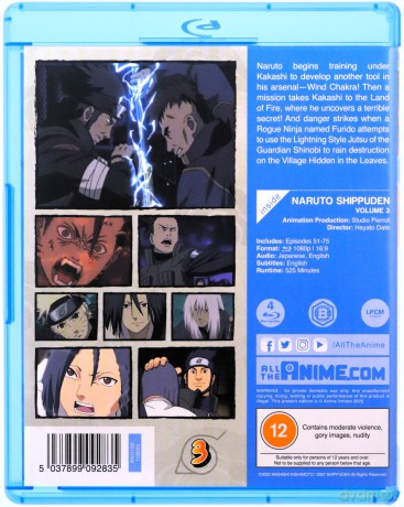 Naruto Shippuden Volume 3 [4xBlu-Ray]