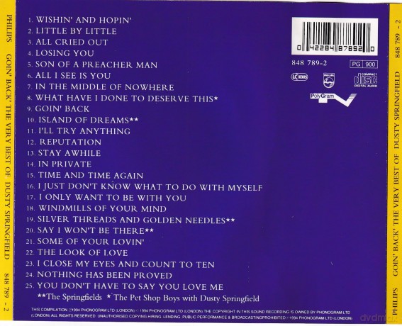 Dusty Springfield - Goin Back - The Very Best Of Dusty Springfield 1962-1994 [CD]