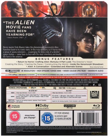 Alien Romulus (Obcy: Romulus) (steelbook) [Blu-Ray 4K]+[Blu-Ray]