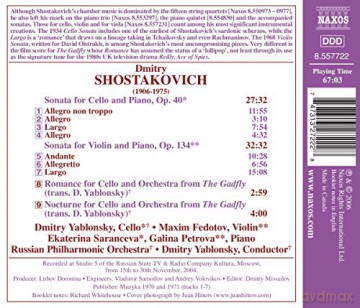 Yablonksy Fedotov - Shostakovich - Violin Sonata Cello Sona [CD]