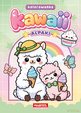 Alpaki Kawaii. Kolorowanka z naklejkami - Wiktoria Kohnke [KSIĄŻKA]