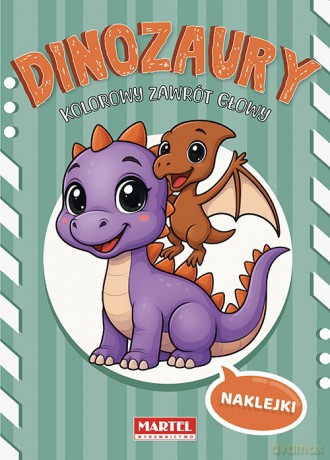 Dinozaury. Kolorowy zawrót głowy. Kolorowanka z naklejkami - Agata Niemirska [KSIĄŻKA]