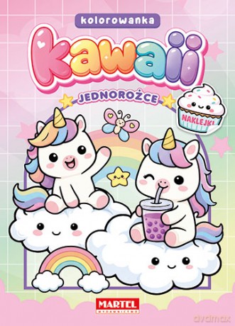 Jednorożce Kawaii. Kolorowanka z naklejkami - Wiktoria Kohnke [KSIĄŻKA]