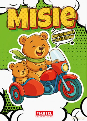 Misie. Kolorowanka komiksowa z naklejkami - Maciej Ratajczyk [KSIĄŻKA]