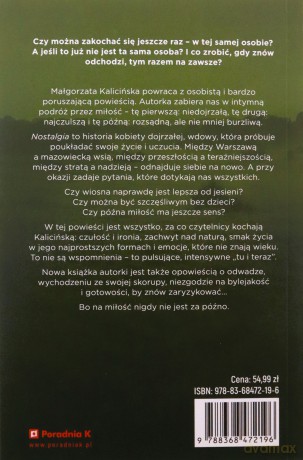 Nostalgia. Rzecz o moich ukochankach - Małgorzata Kalicińska [KSIĄŻKA]