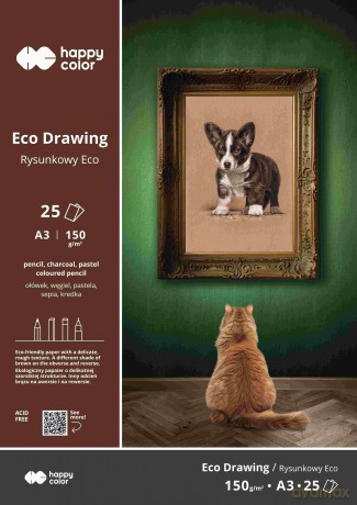 Paczka Blok rysunkowy ECO A3 150g. 25ark. Happy Color 5 sztuk