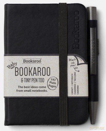 Bookaroo Notatnik A7 z długopisem - czarny