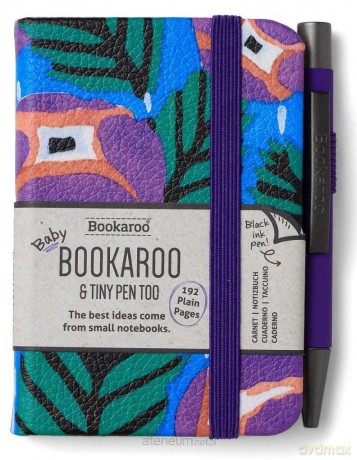 Bookaroo Notatnik A7 z długopisem - fiolet turkus