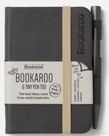 Bookaroo Notatnik A7 z długopisem - szary