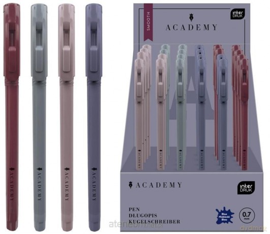 Długopis Academy Smooth 0,7mm nieb. (24szt)