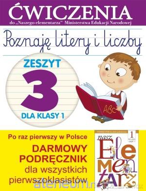 Poznaję litery i liczby. Zeszyt 3 dla klasy 1. Ćwiczenia [KSIĄŻKA]
