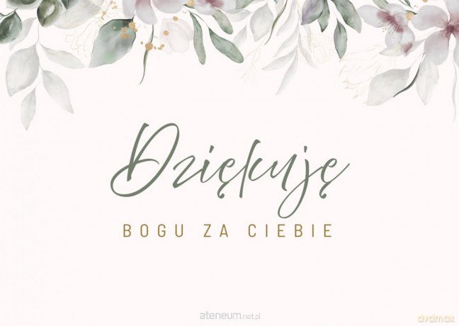 Karnet - Dziękuję Bogu za Ciebie - plamki