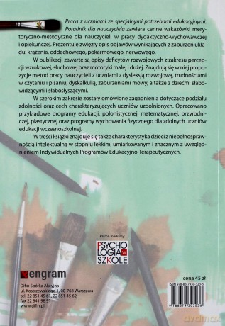 Praca z uczniami ze specjalnymi potrzebami edukacyjnymi [KSIĄŻKA]