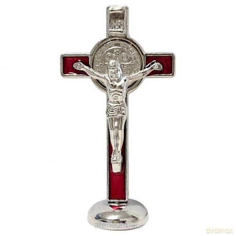 Krzyż stojący czerwony 8cm