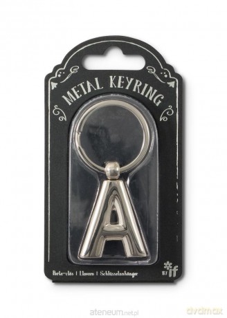 Silver Letter Keyring - brelok do kluczy litera A