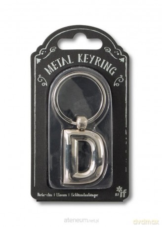 Silver Letter Keyring - brelok do kluczy litera D