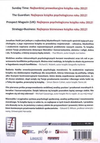 Prawy umysł. Dlaczego dobrych ludzi dzieli religia i polityka [KSIĄŻKA]