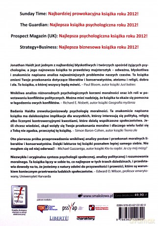 Prawy umysł. Dlaczego dobrych ludzi dzieli religia i polityka [KSIĄŻKA]