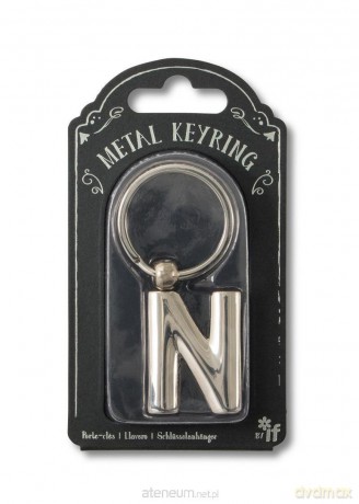 Silver Letter Keyring - brelok do kluczy litera N