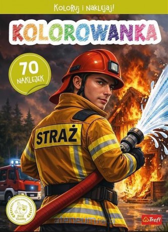 Strażak OSP Kolorowanka z naklejkami [KSIĄŻKA]
