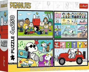 TREFL 4w1 Snoopy Fistaszkowe przygody [PUZZLE]