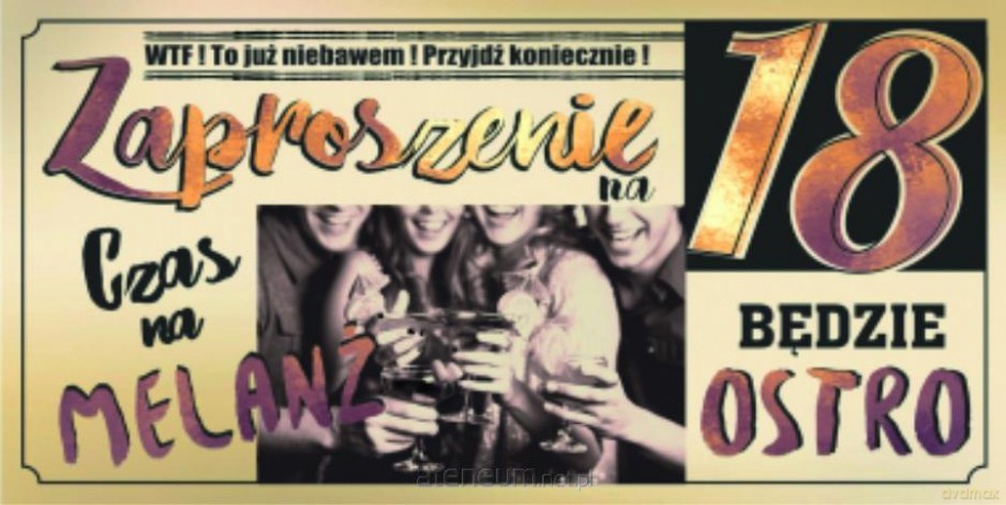 Zaproszenie Urodziny Z18 (10szt.)
