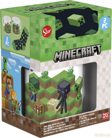 Minecraft Kubek i Skarpety Zestaw