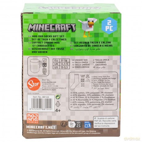 Minecraft Kubek i Skarpety Zestaw