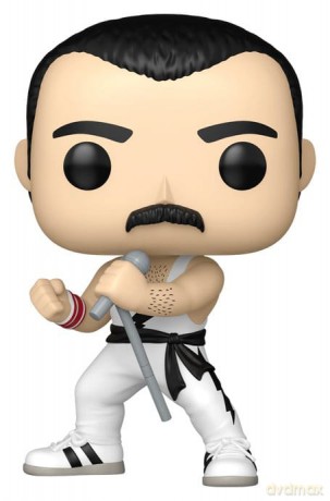 Queen POP! Rocks Vinyl Figure Freddie Mercury (white singlet) 9 cm [FIGURKA]