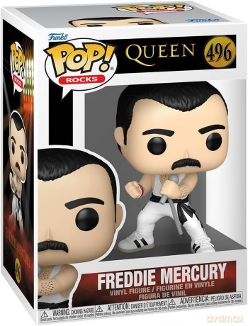 Queen POP! Rocks Vinyl Figure Freddie Mercury (white singlet) 9 cm [FIGURKA]