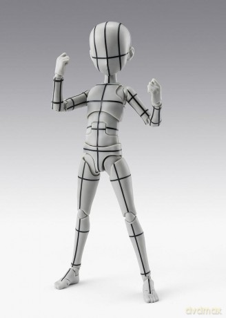 S.H.Figuarts Action Figure Body-Kun -Ken Sugimori- Edition -Wireframe- (Gray Color Ver.) 13 cm [FIGURKA]