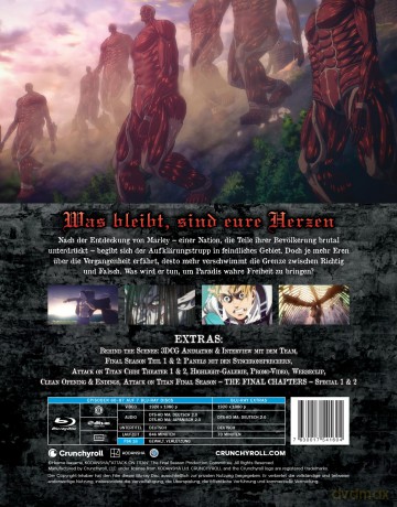 Attack on Titan: Final Season - Staffel 4 - Gesamtausgabe - Steelbook - Limited Edition [Blu-Ray]