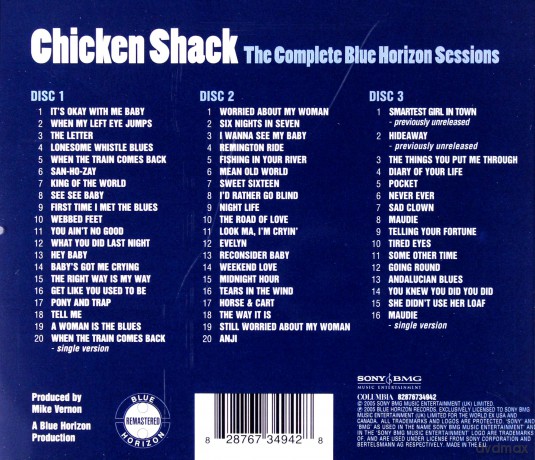Chicken Shack: The Complete Blue Horizon Sessions [3CD]