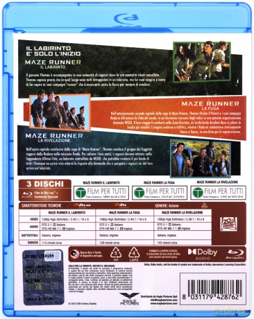 Maze Runner Trilogy (Więzień labiryntu) [3xBlu-Ray]