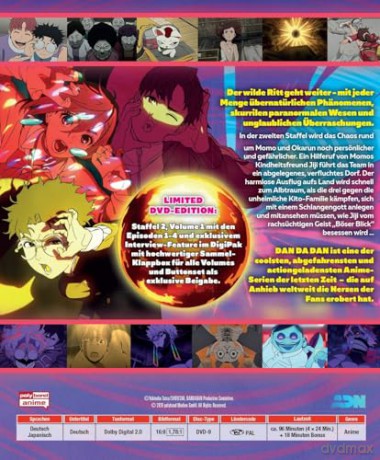 DAN DA DAN - Staffel 2, Volume 1 LTD. - Mit Button-Set und Sammelklappbox für alle Volumes [DVD]