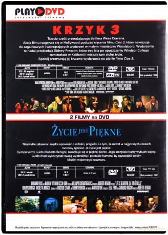 Play DVD 8 Krzyk 3 + Życie jest piękne [2DVD]