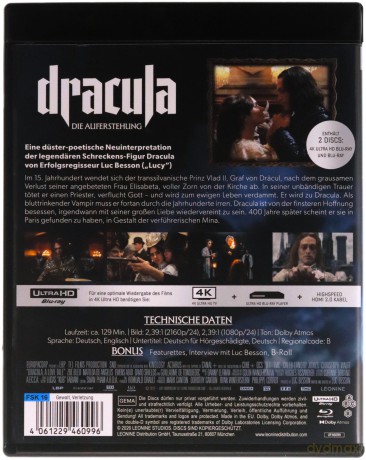 Dracula: A Love Tale (Drakula. Historia wiecznej miłości) [Blu-Ray 4K]+[Blu-Ray]