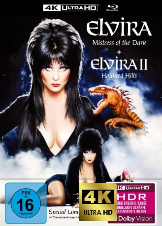 Elvira - Herrscherin der Dunkelheit (inkl. Elvira's Haunted Hills) [Blu-Ray 4K]+[Blu-Ray]