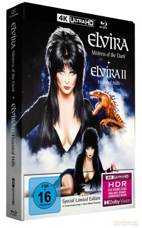 Elvira - Herrscherin der Dunkelheit (inkl. Elvira's Haunted Hills) [Blu-Ray 4K]+[Blu-Ray]